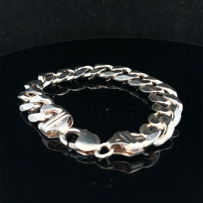 Silver curb bracelet 52.9g (sh26381b)