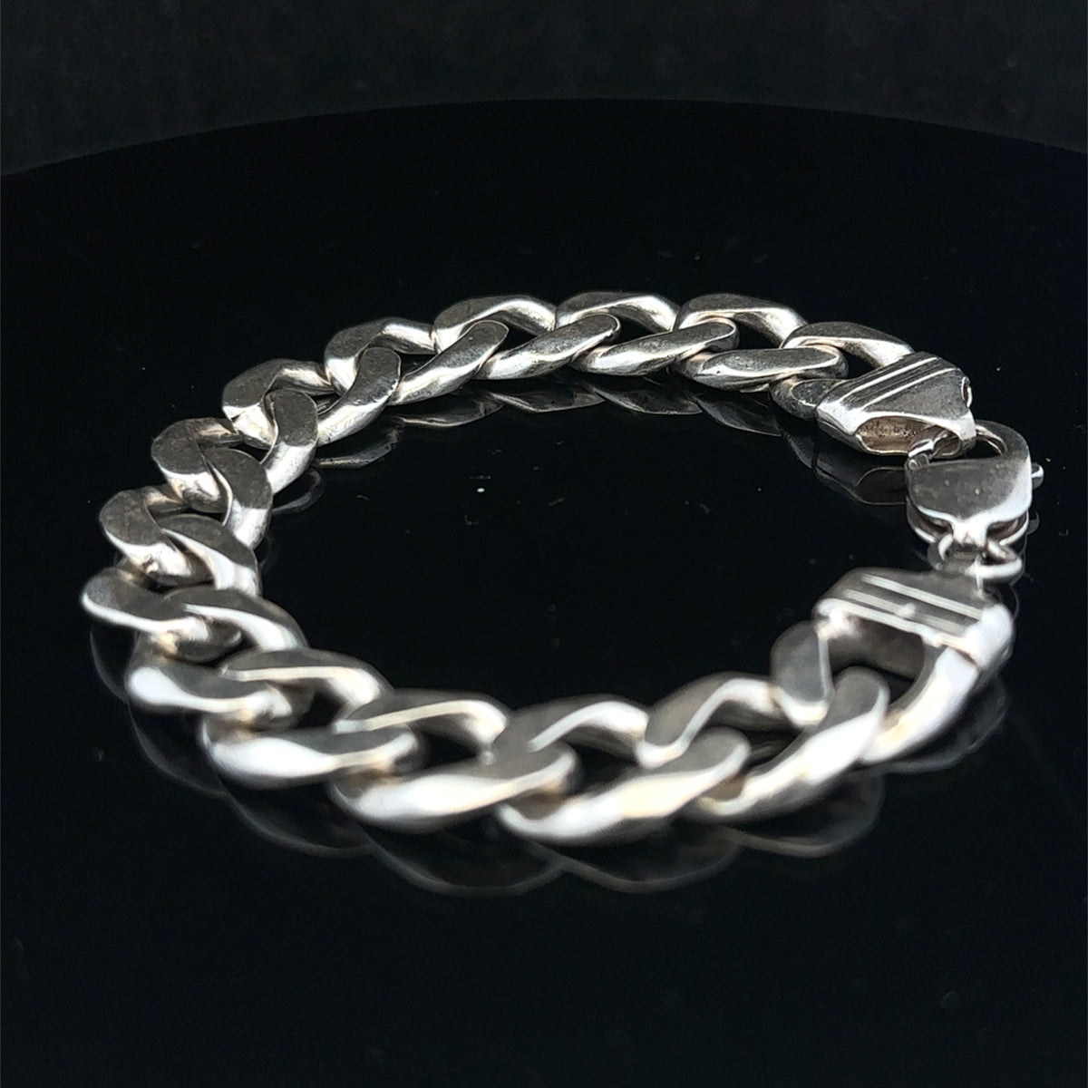Silver curb bracelet 43.8g (sh26226b)