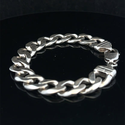 Silver curb bracelet 43.8g (sh26226b)