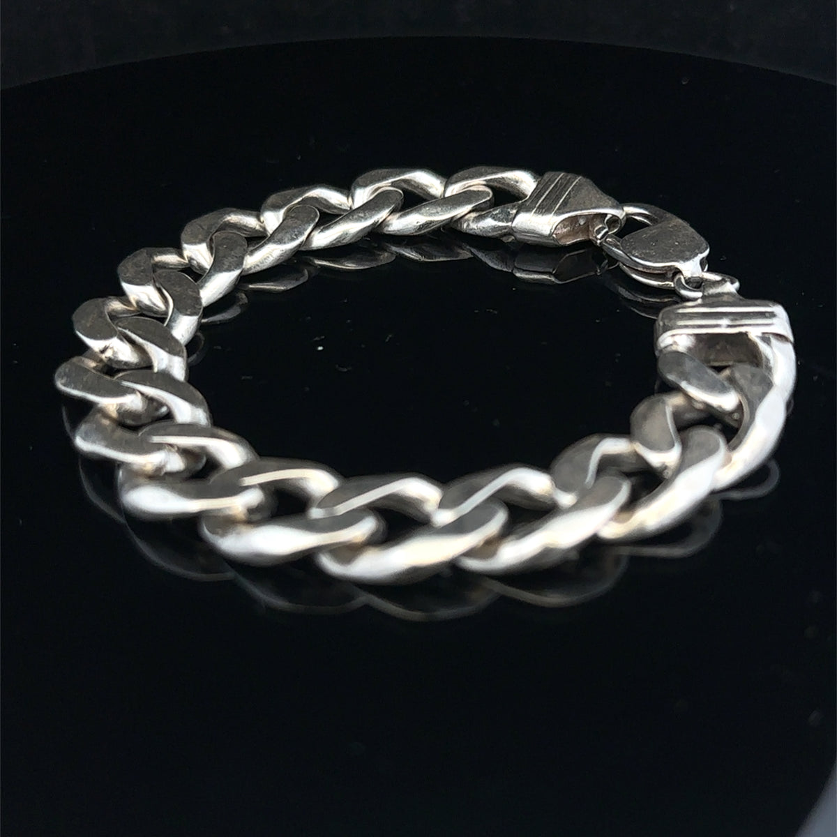 Silver curb bracelet 43.8g (sh26226b)