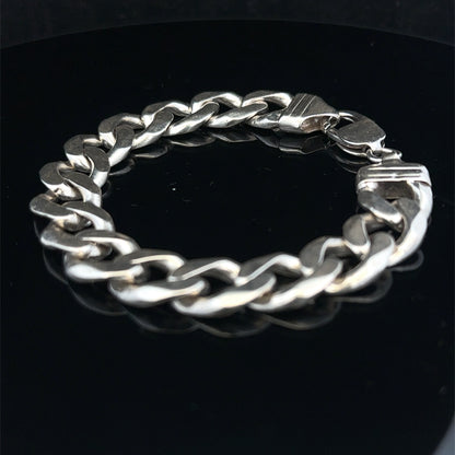 Silver curb bracelet 43.8g (sh26226b)