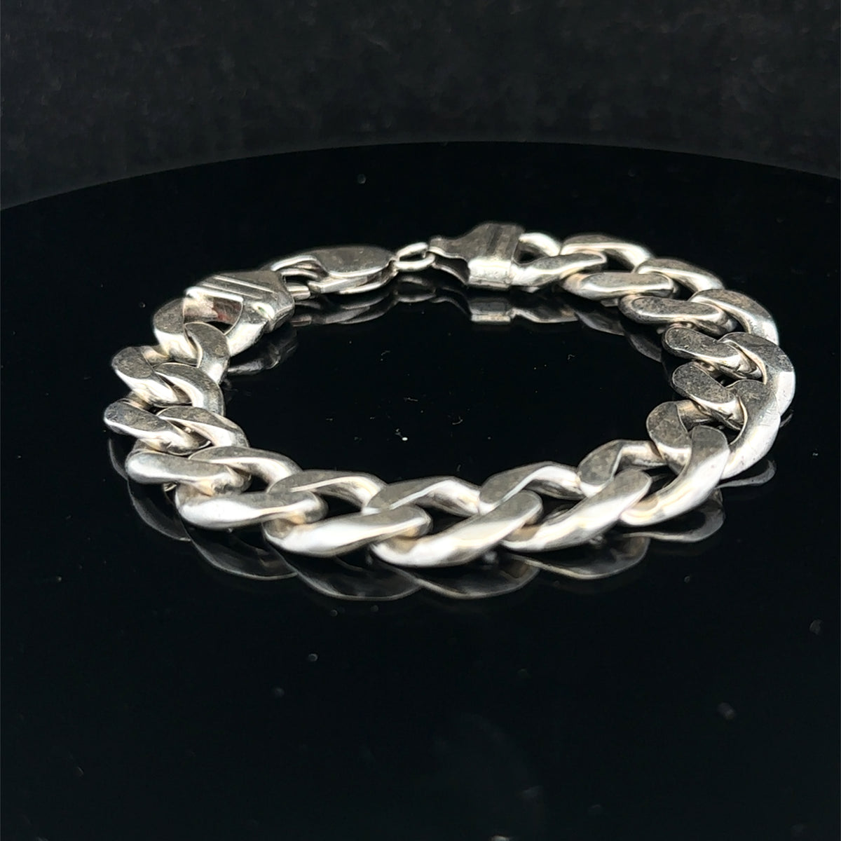 Silver curb bracelet 43.8g (sh26226b)