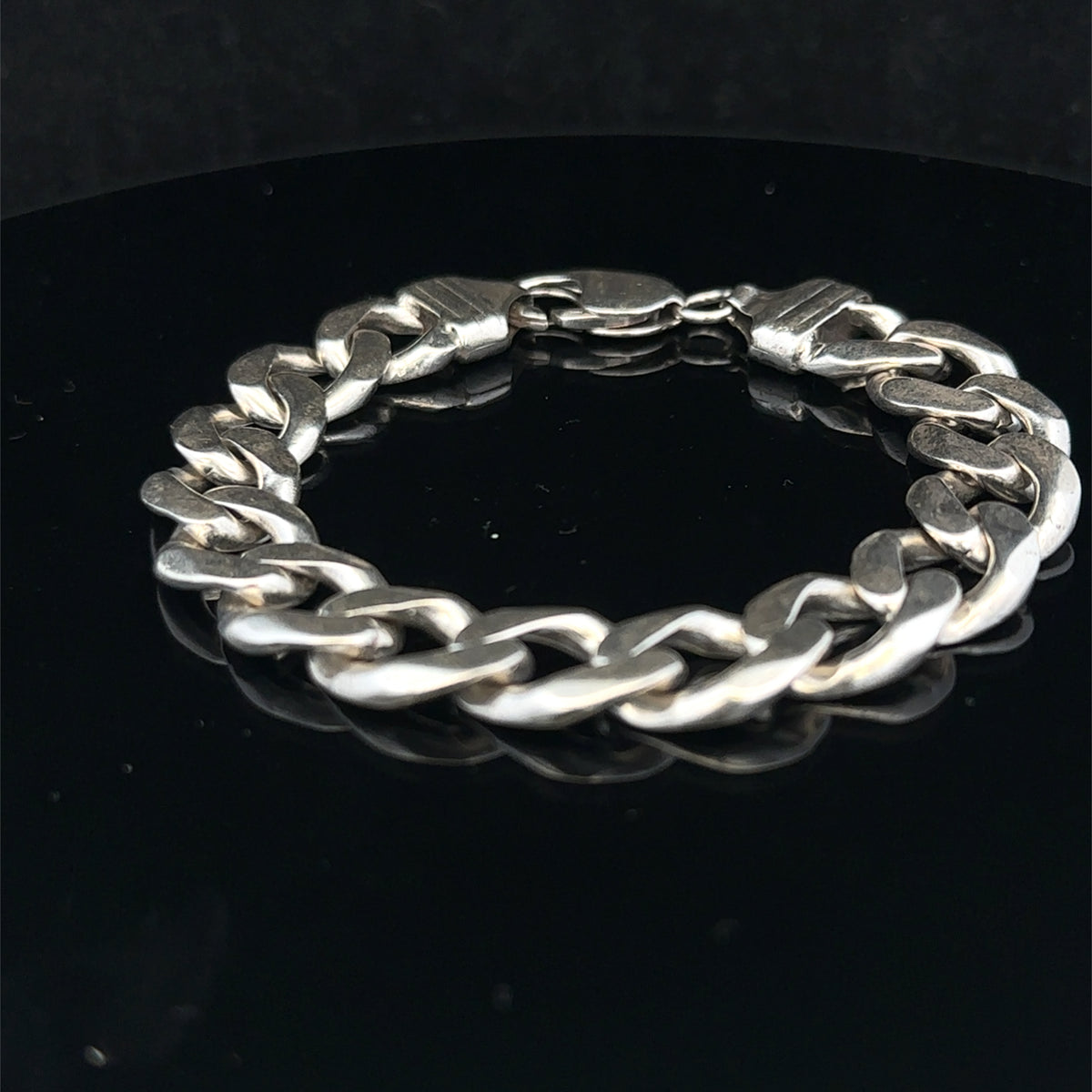 Silver curb bracelet 43.8g (sh26226b)