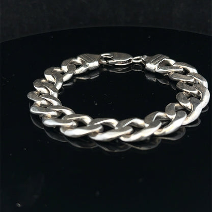 Silver curb bracelet 43.8g (sh26226b)