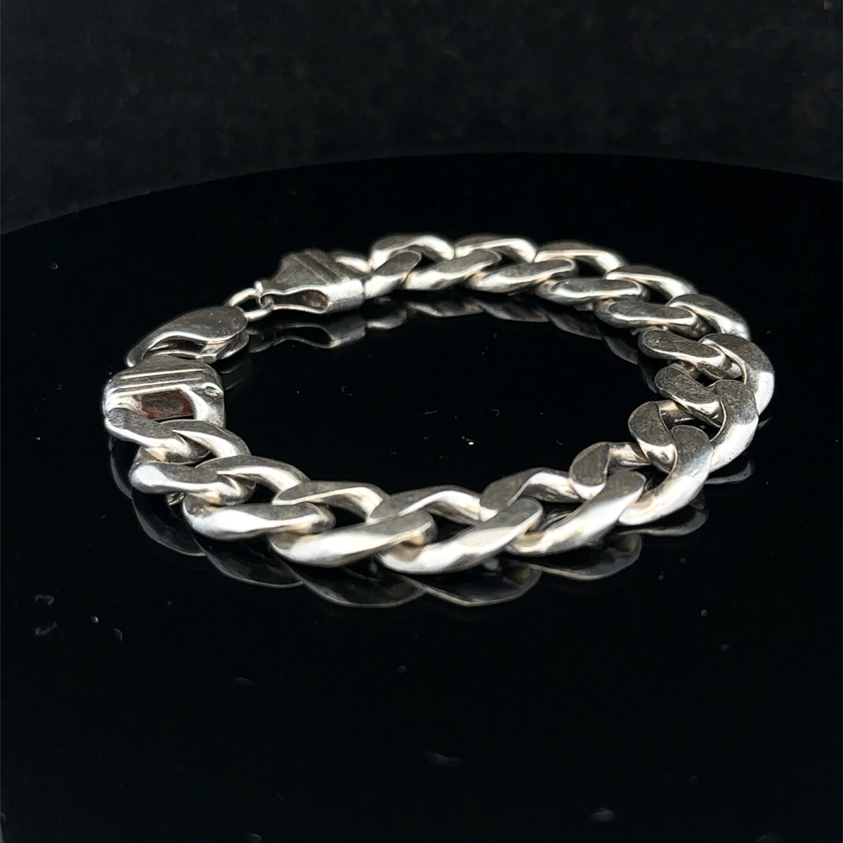 Silver curb bracelet 43.8g (sh26226b)