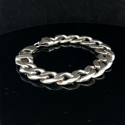 Silver curb bracelet 43.8g (sh26226b)