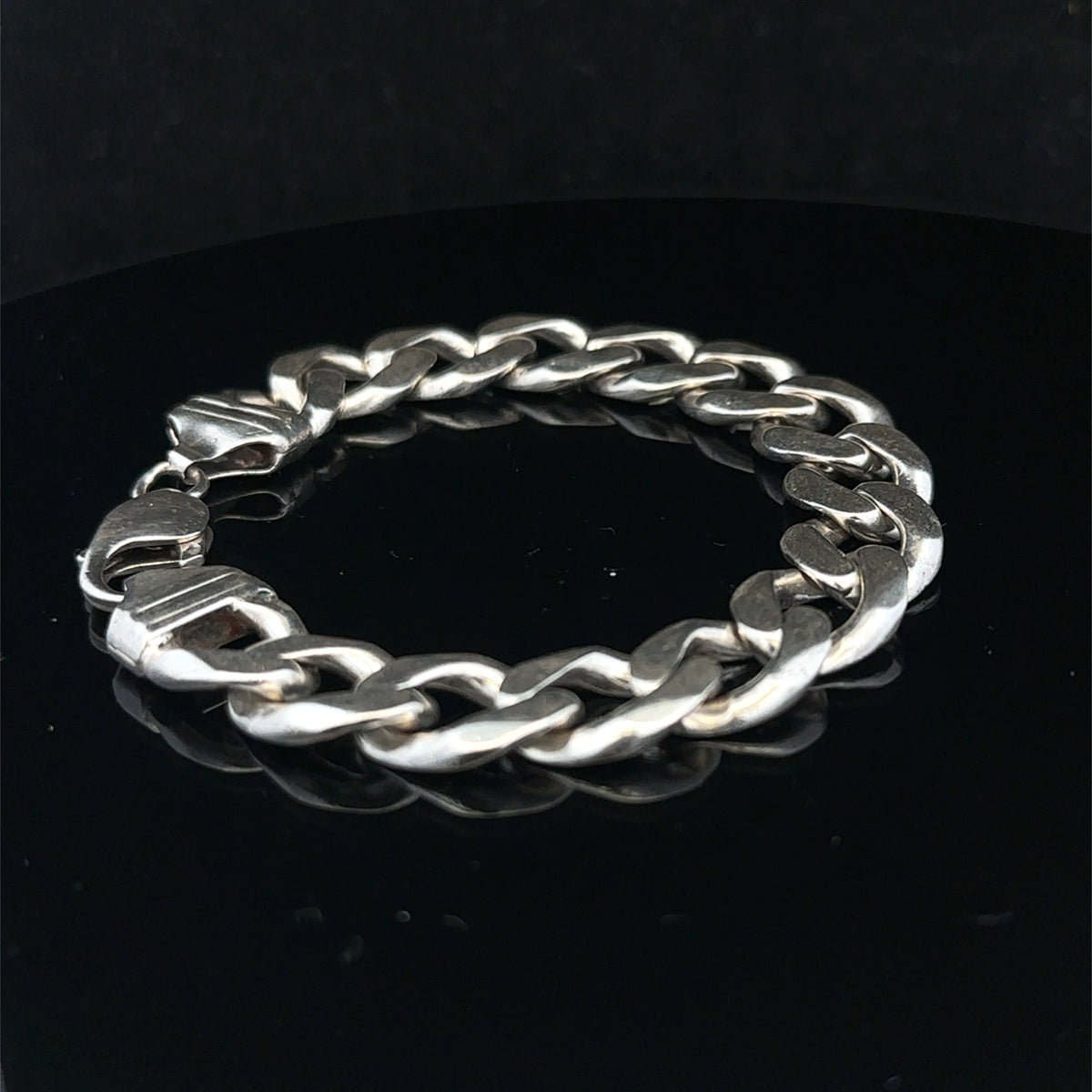 Silver curb bracelet 43.8g (sh26226b)