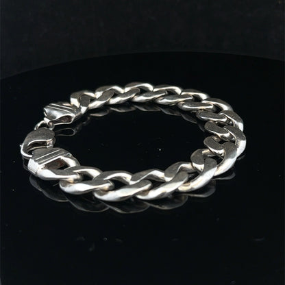 Silver curb bracelet 43.8g (sh26226b)
