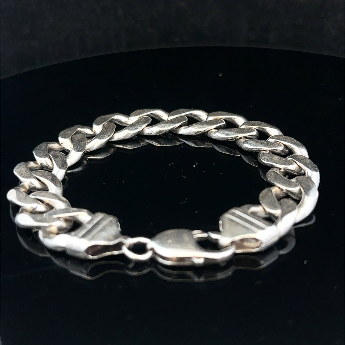 Silver curb bracelet 43.8g (sh26226b)
