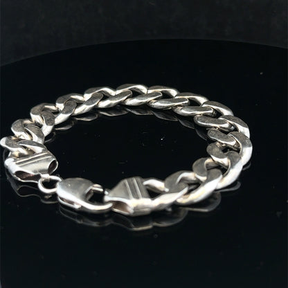 Silver curb bracelet 43.8g (sh26226b)