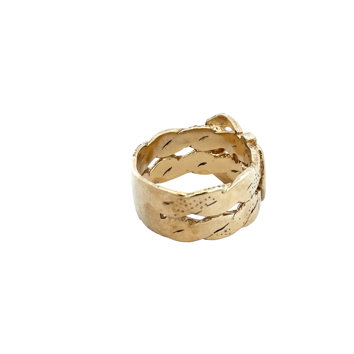 9ct yellow gold buckle ring size X (sh25923l)
