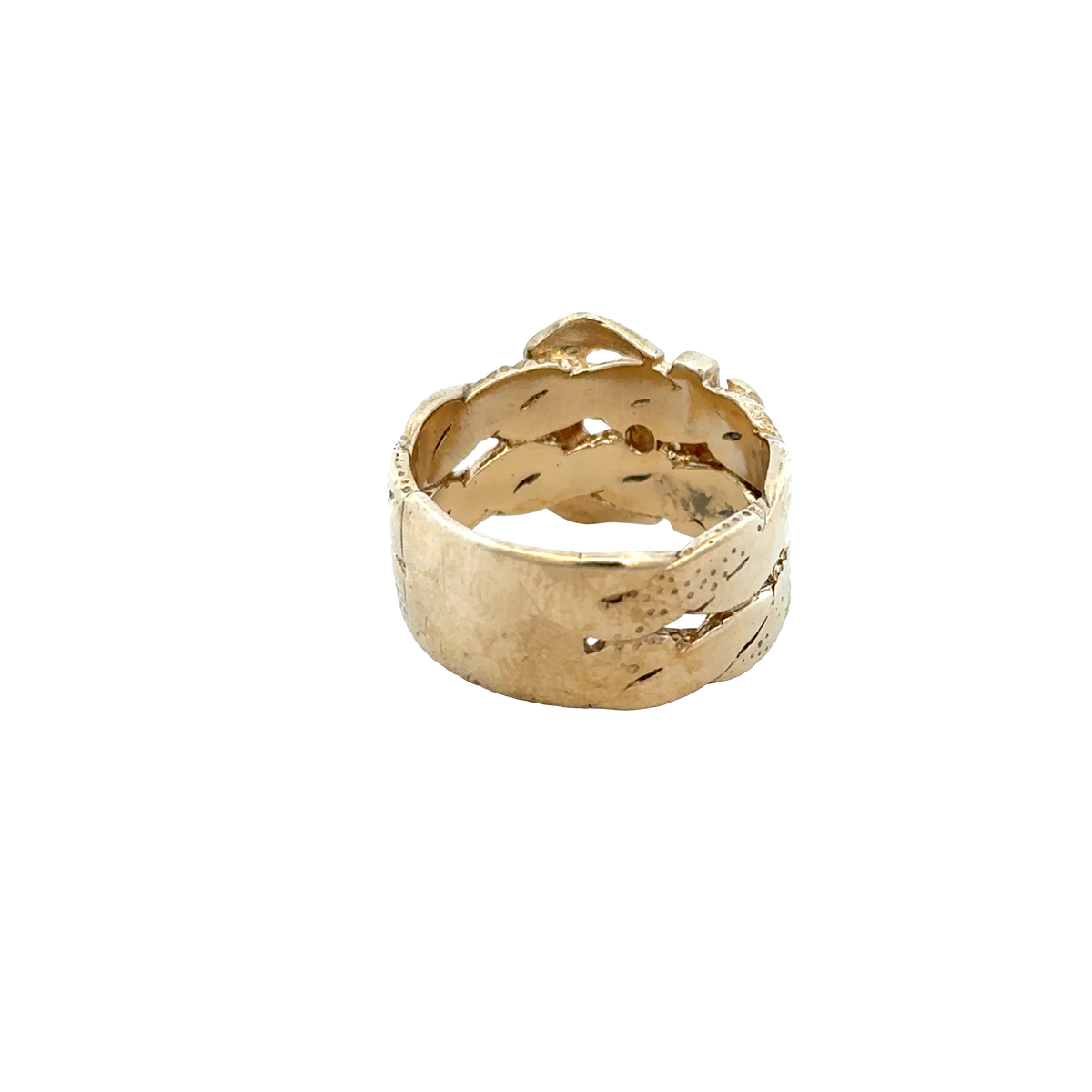 9ct yellow gold buckle ring size X (sh25923l)