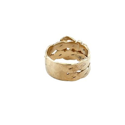 9ct yellow gold buckle ring size X (sh25923l)