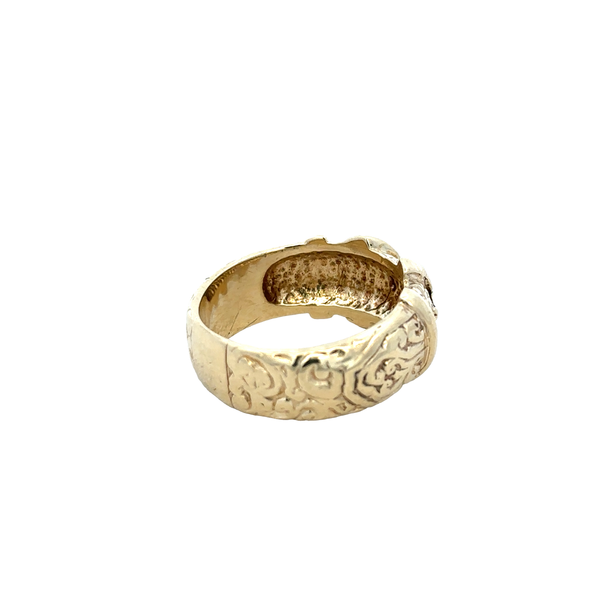 9ct yellow gold buckle ring size Y1/2 (sh25938l)