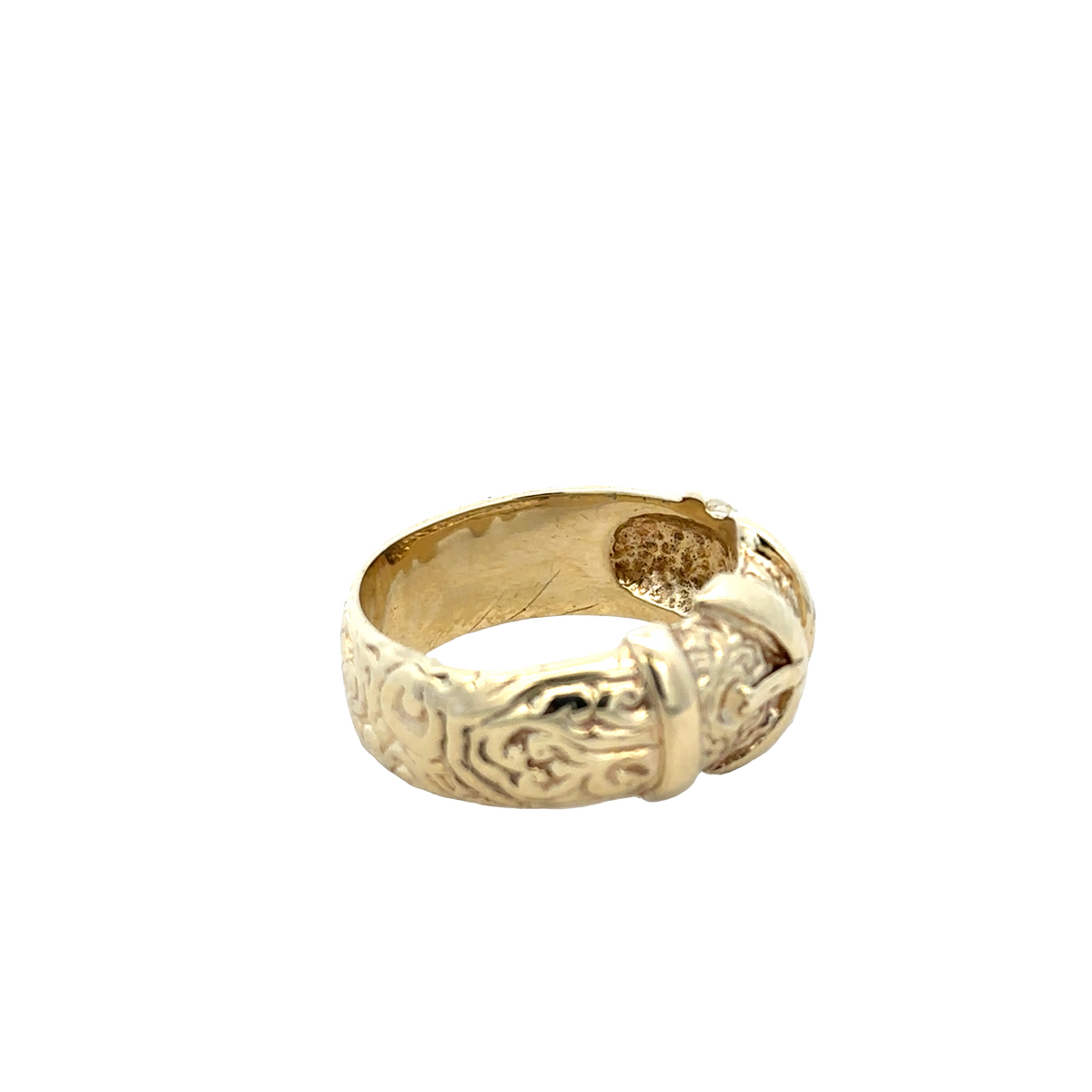 9ct yellow gold buckle ring size Y1/2 (sh25938l)