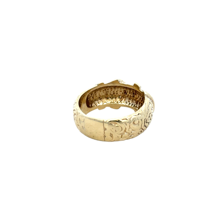 9ct yellow gold buckle ring size Y1/2 (sh25938l)
