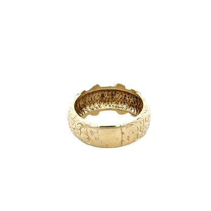 9ct yellow gold buckle ring size Y1/2 (sh25938l)