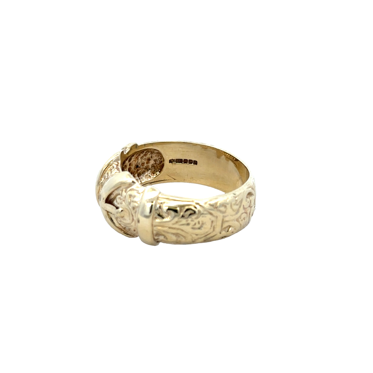 9ct yellow gold buckle ring size Y1/2 (sh25938l)