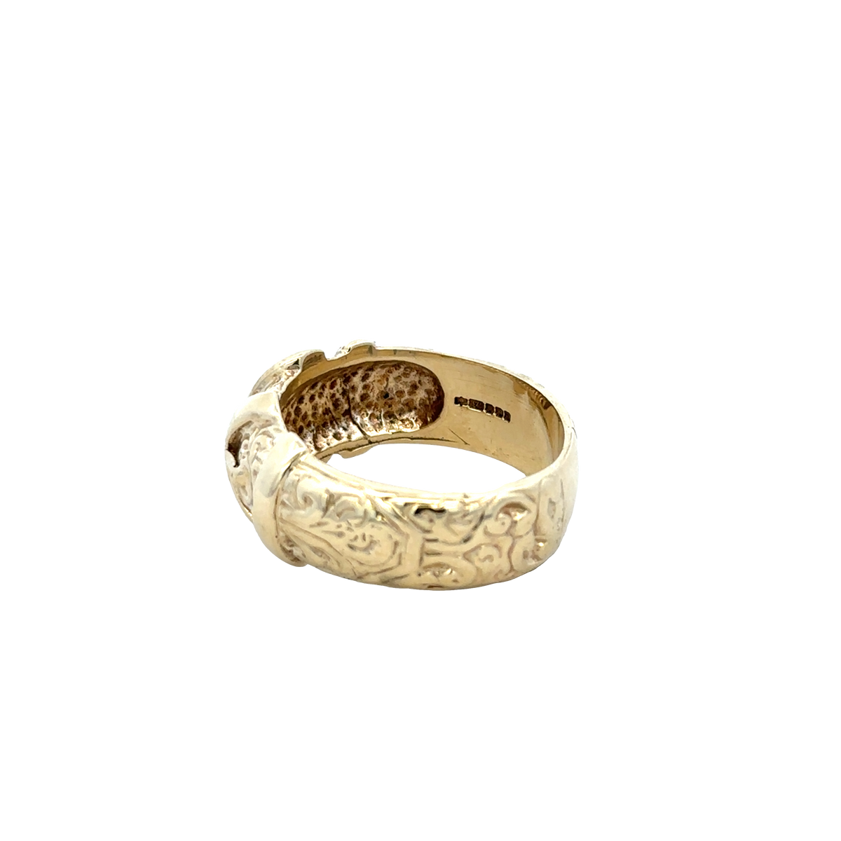 9ct yellow gold buckle ring size Y1/2 (sh25938l)