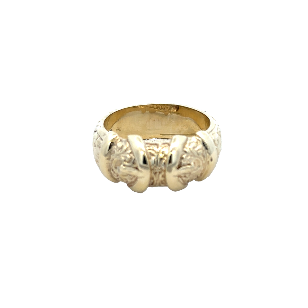 9ct yellow gold buckle ring size Y1/2 (sh25938l)