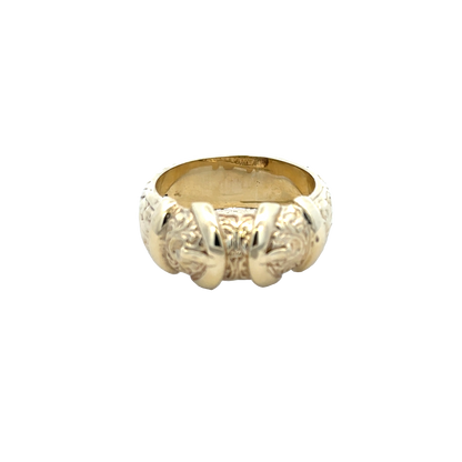 9ct yellow gold buckle ring size Y1/2 (sh25938l)