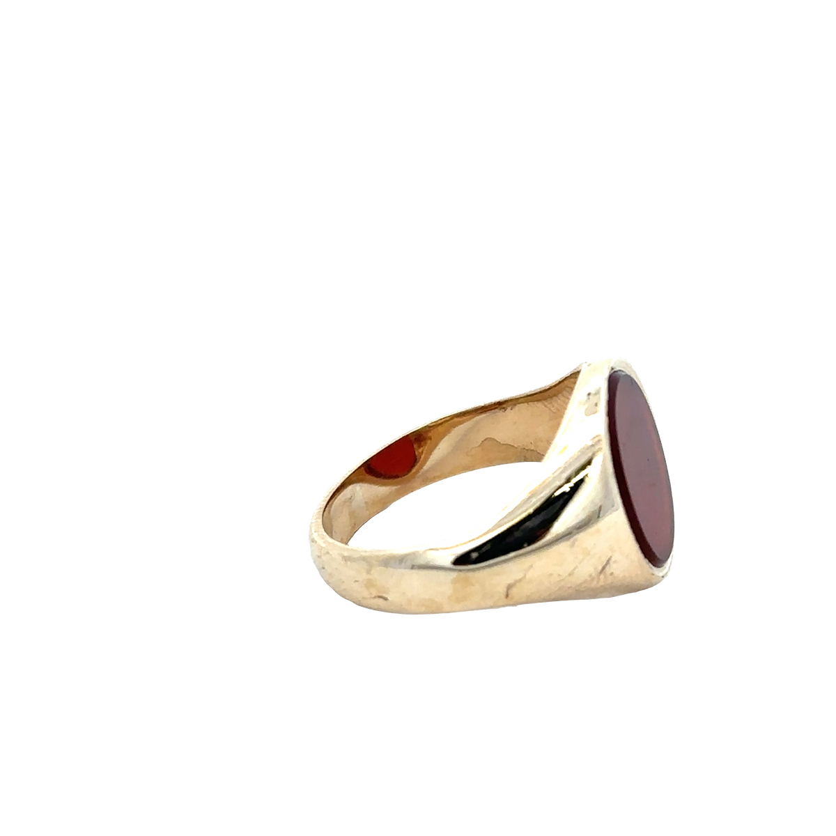 9ct yellow gold signet ring size Q (sh25921l)