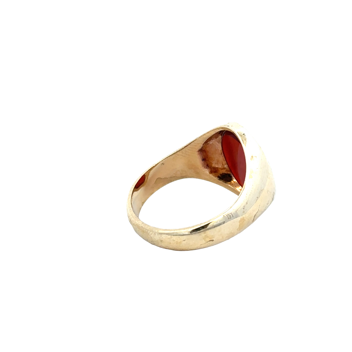 9ct yellow gold signet ring size Q (sh25921l)