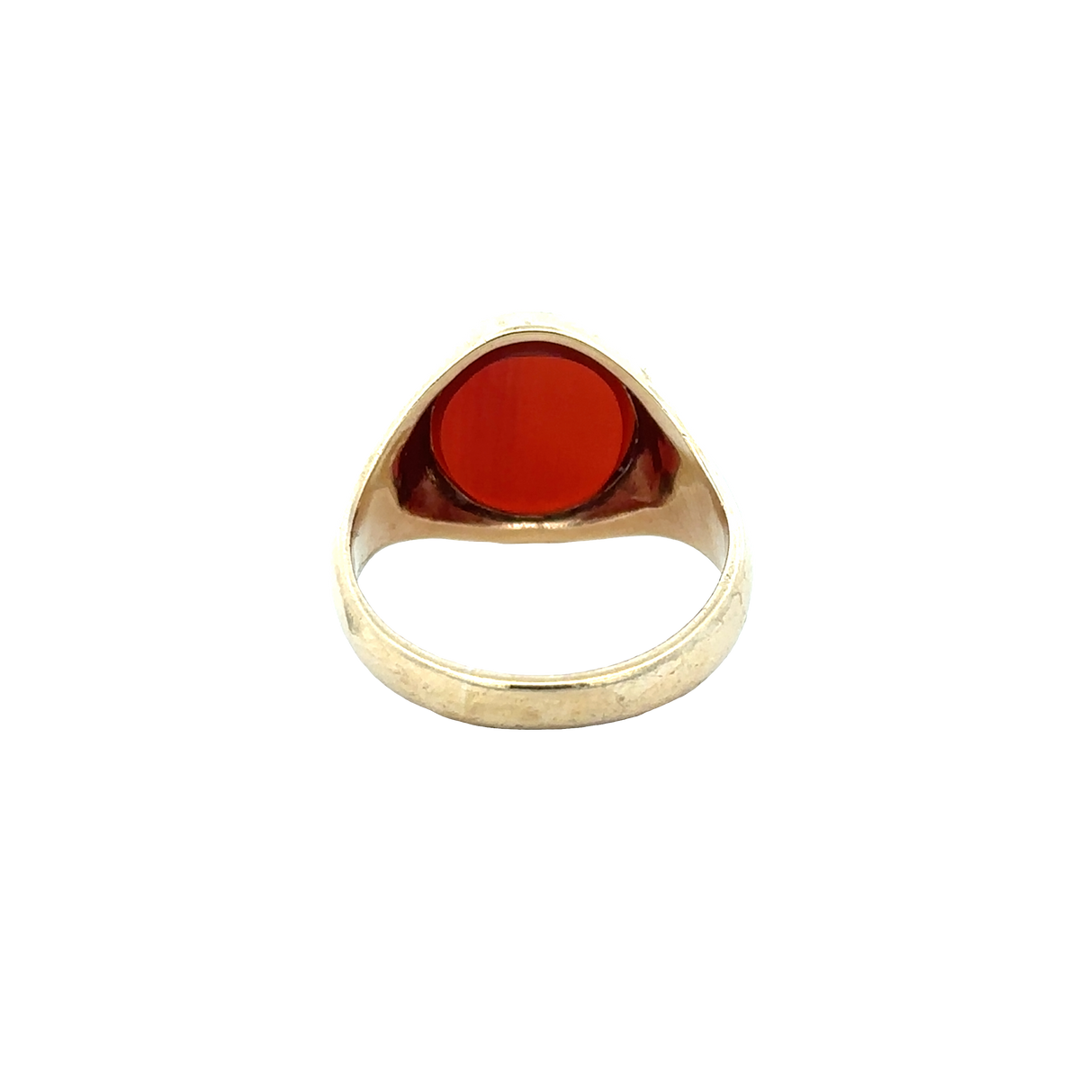 9ct yellow gold signet ring size Q (sh25921l)