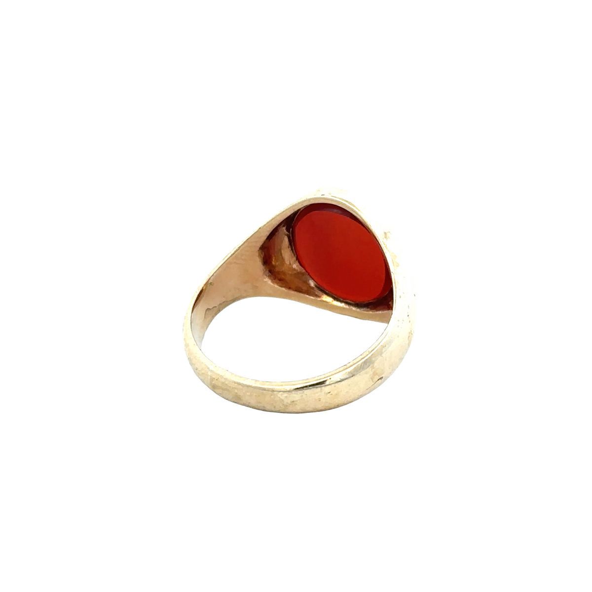 9ct yellow gold signet ring size Q (sh25921l)