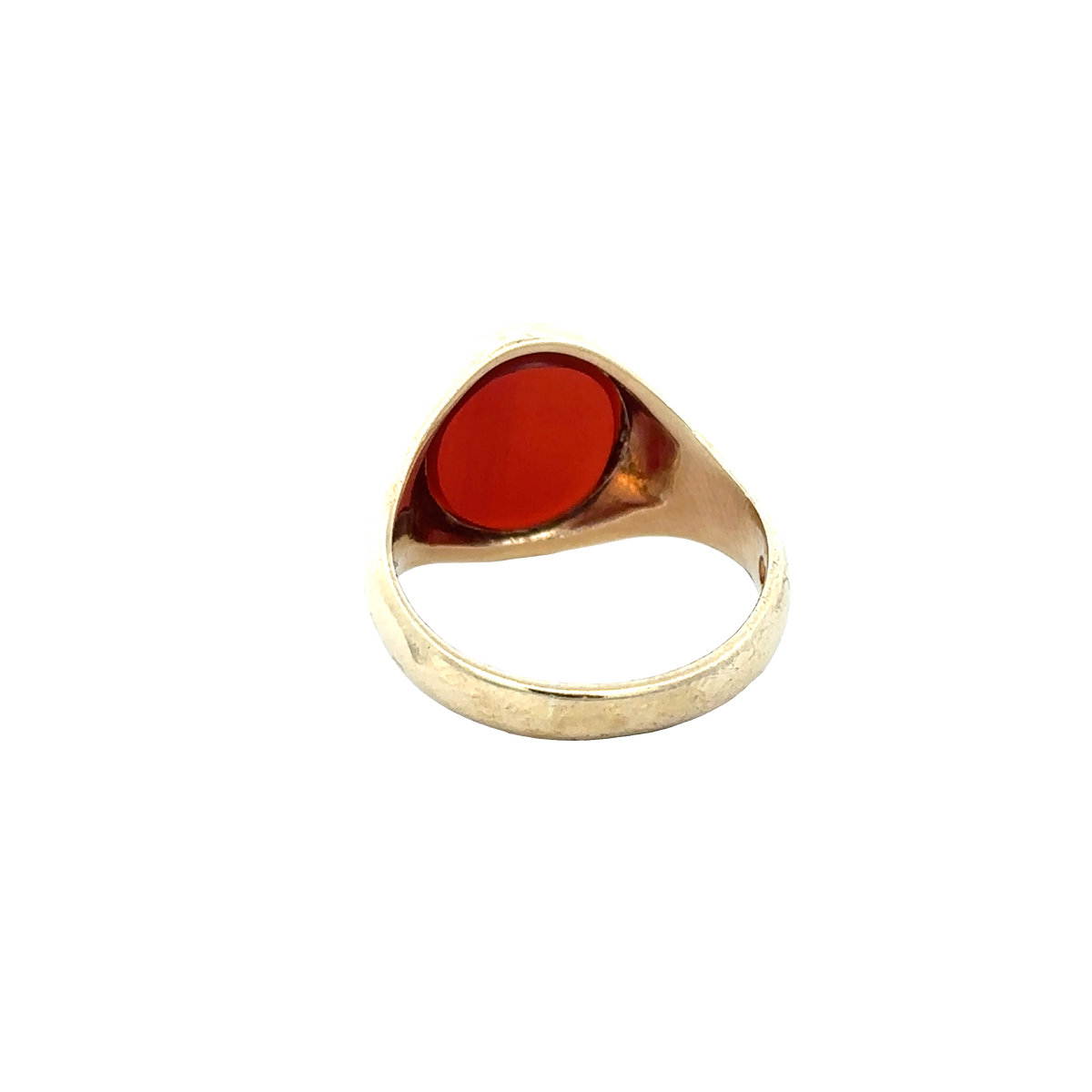 9ct yellow gold signet ring size Q (sh25921l)
