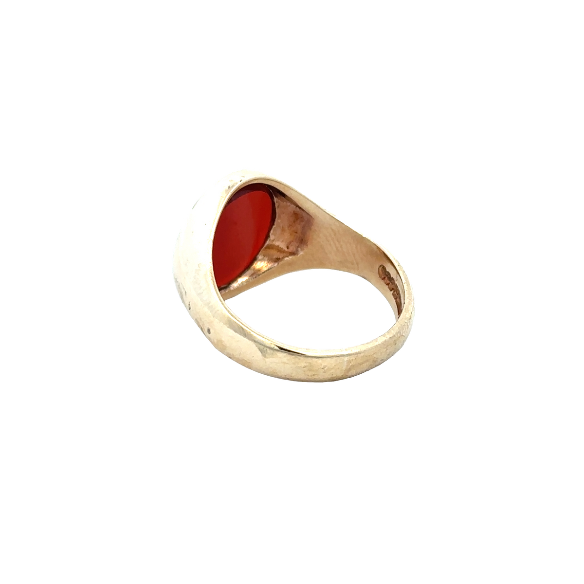 9ct yellow gold signet ring size Q (sh25921l)