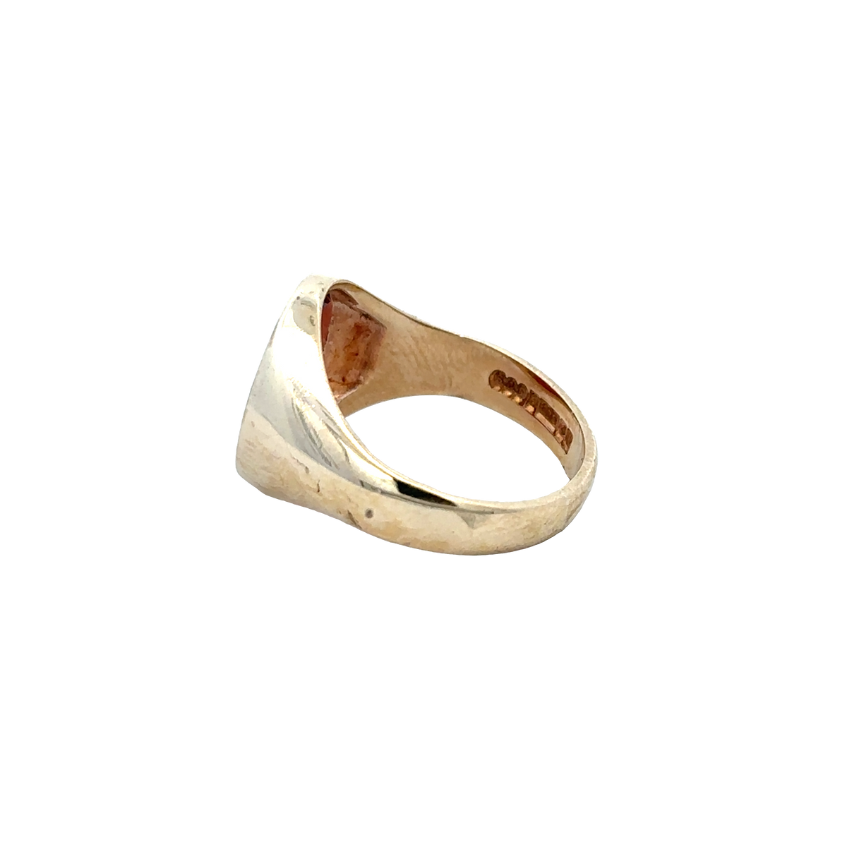 9ct yellow gold signet ring size Q (sh25921l)