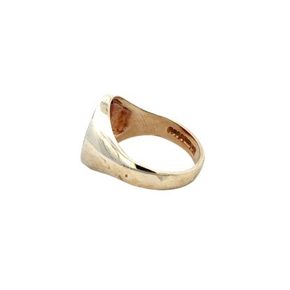 9ct yellow gold signet ring size Q (sh25921l)
