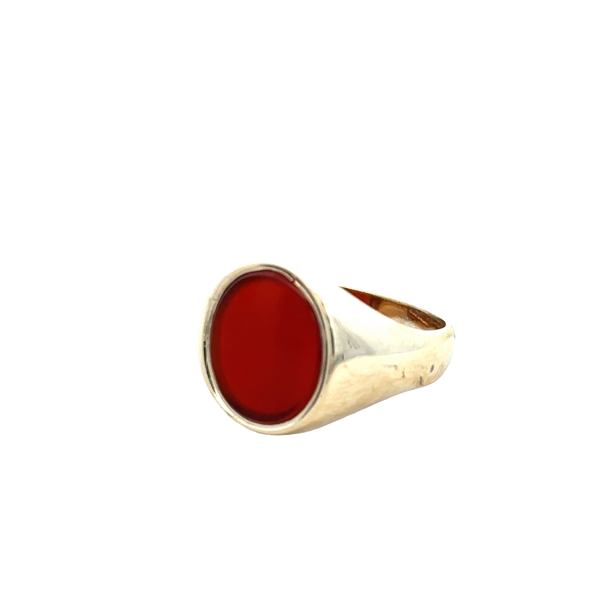 9ct yellow gold signet ring size Q (sh25921l)