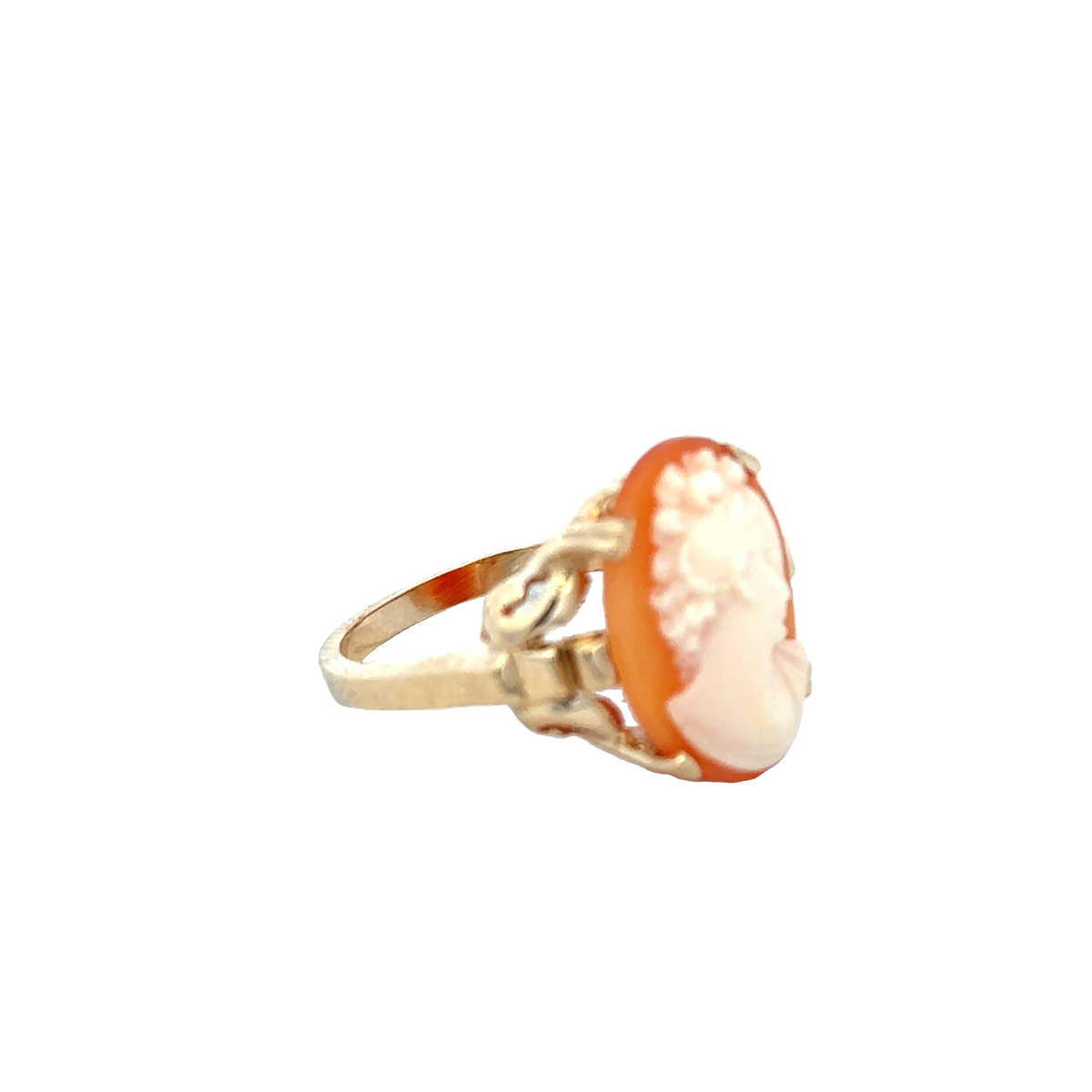 9ct yellow gold cameo ring size K (sh25924l)