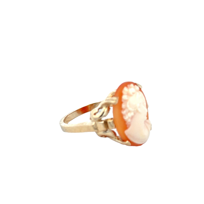 9ct yellow gold cameo ring size K (sh25924l)