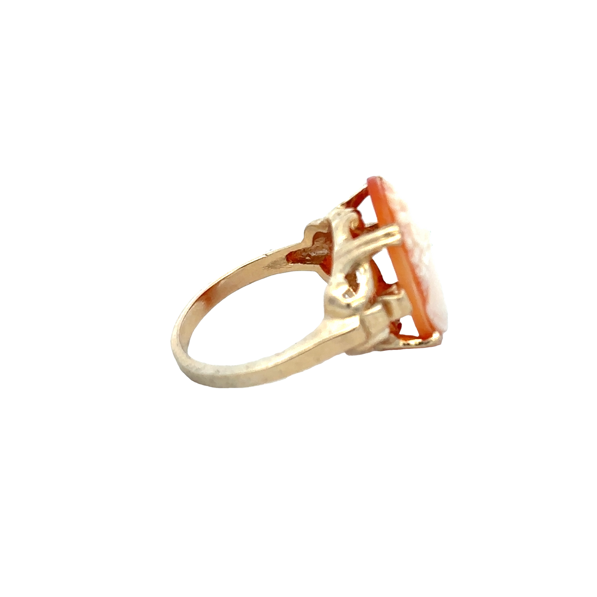 9ct yellow gold cameo ring size K (sh25924l)