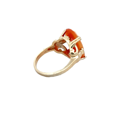 9ct yellow gold cameo ring size K (sh25924l)