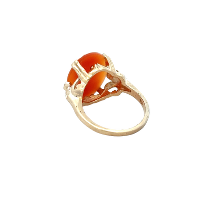 9ct yellow gold cameo ring size K (sh25924l)