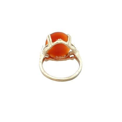 9ct yellow gold cameo ring size K (sh25924l)