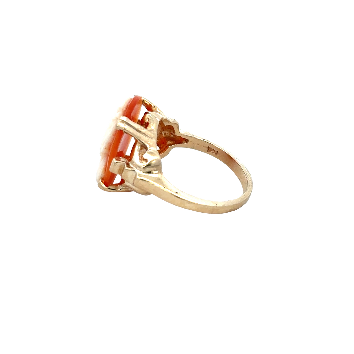 9ct yellow gold cameo ring size K (sh25924l)
