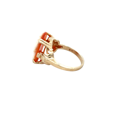 9ct yellow gold cameo ring size K (sh25924l)