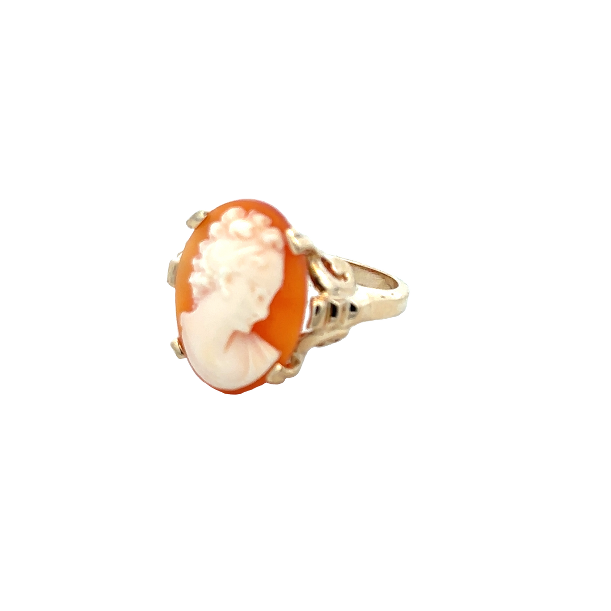 9ct yellow gold cameo ring size K (sh25924l)