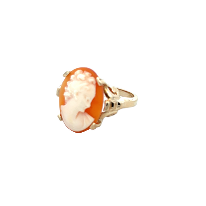 9ct yellow gold cameo ring size K (sh25924l)