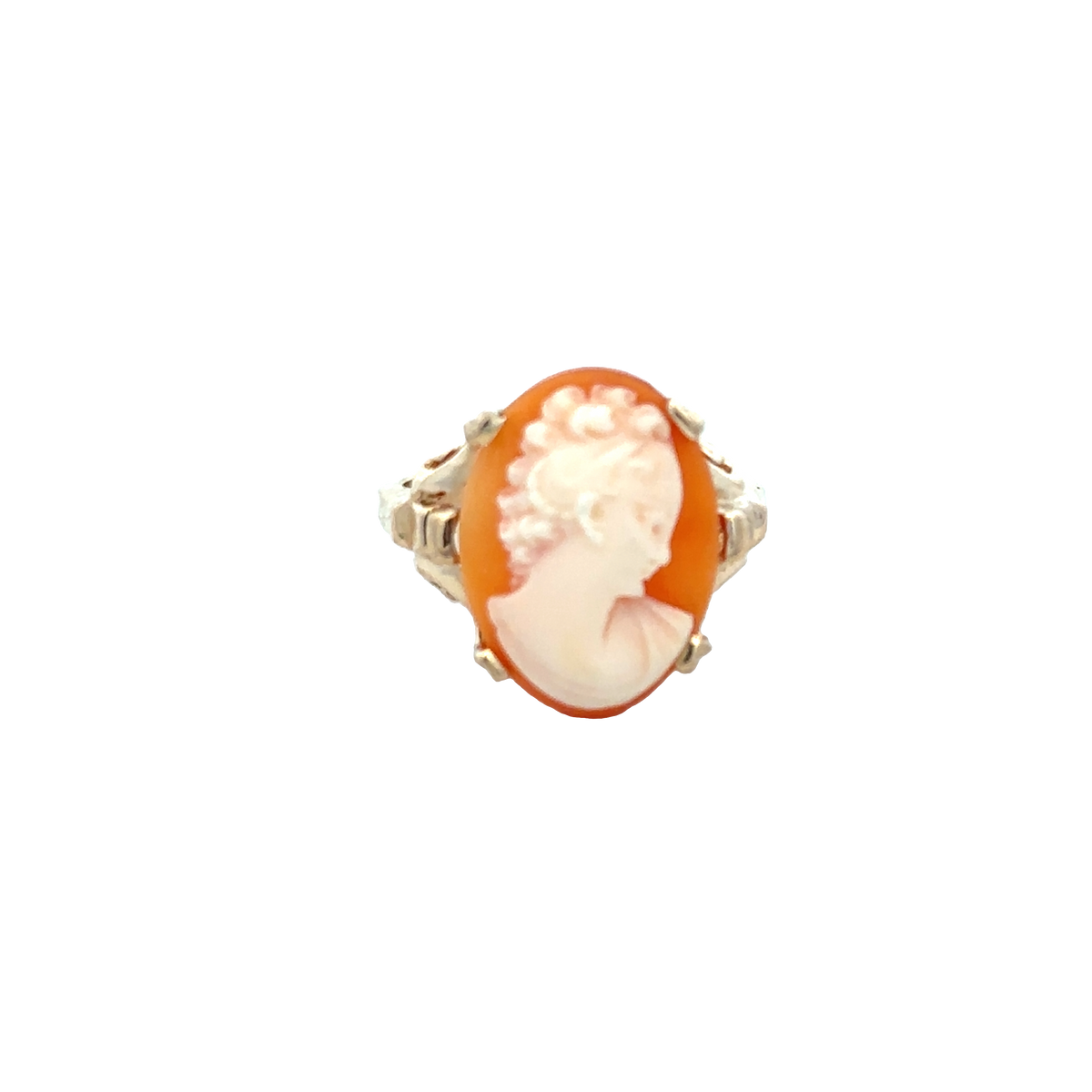 9ct yellow gold cameo ring size K (sh25924l)