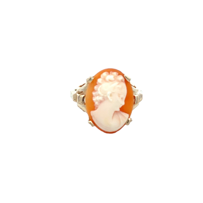 9ct yellow gold cameo ring size K (sh25924l)