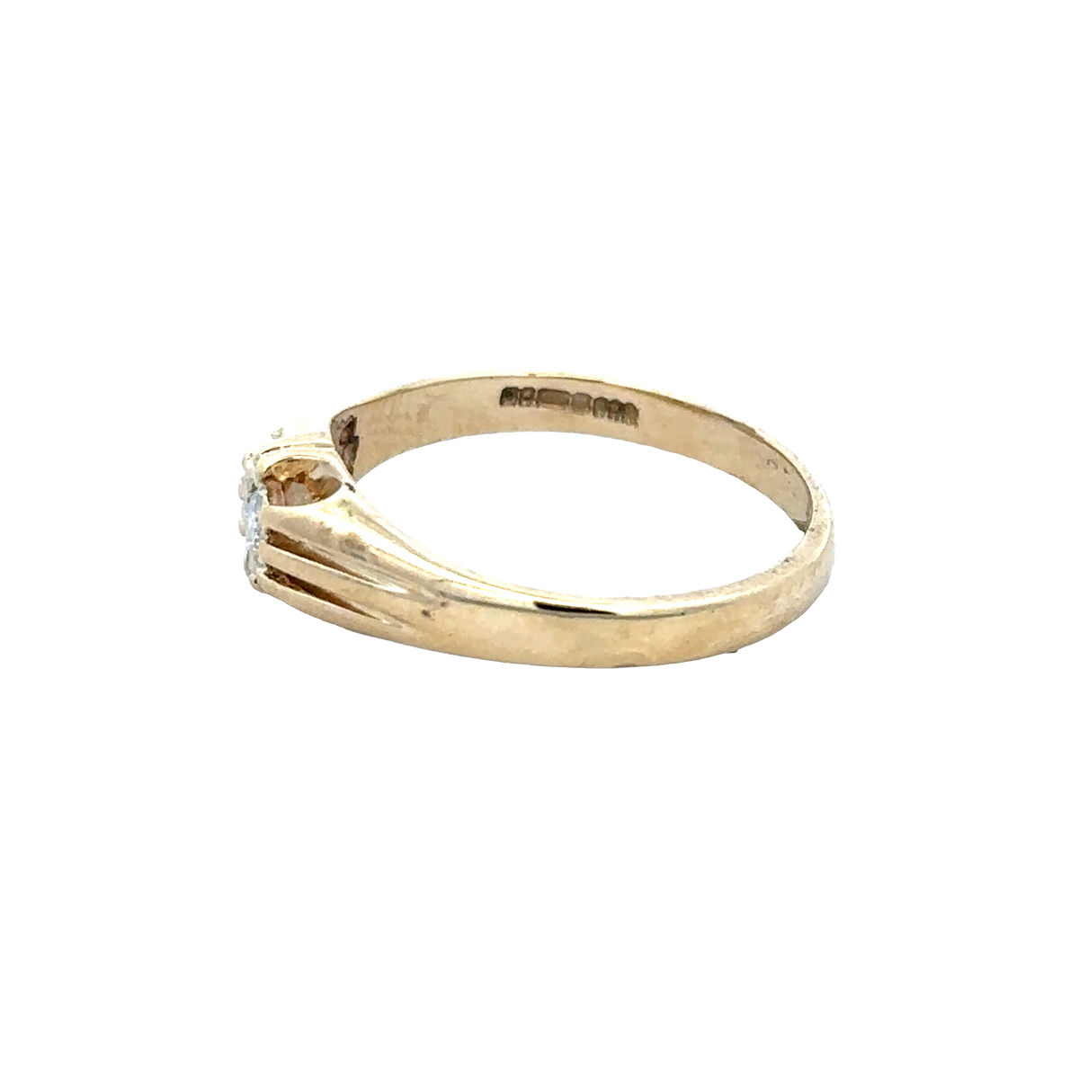 9ct yellow gold diamond ring size S (sh25912l)