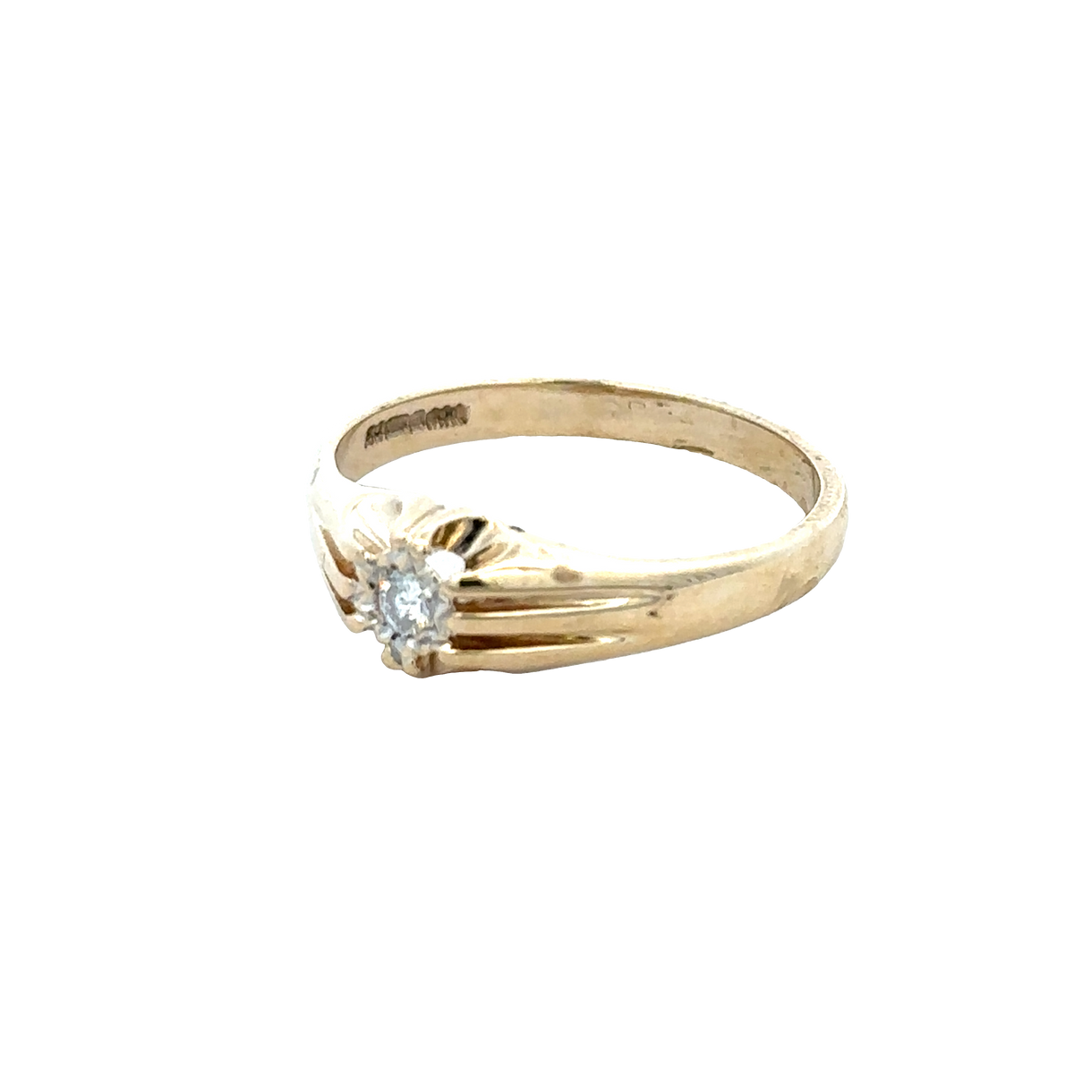 9ct yellow gold diamond ring size S (sh25912l)