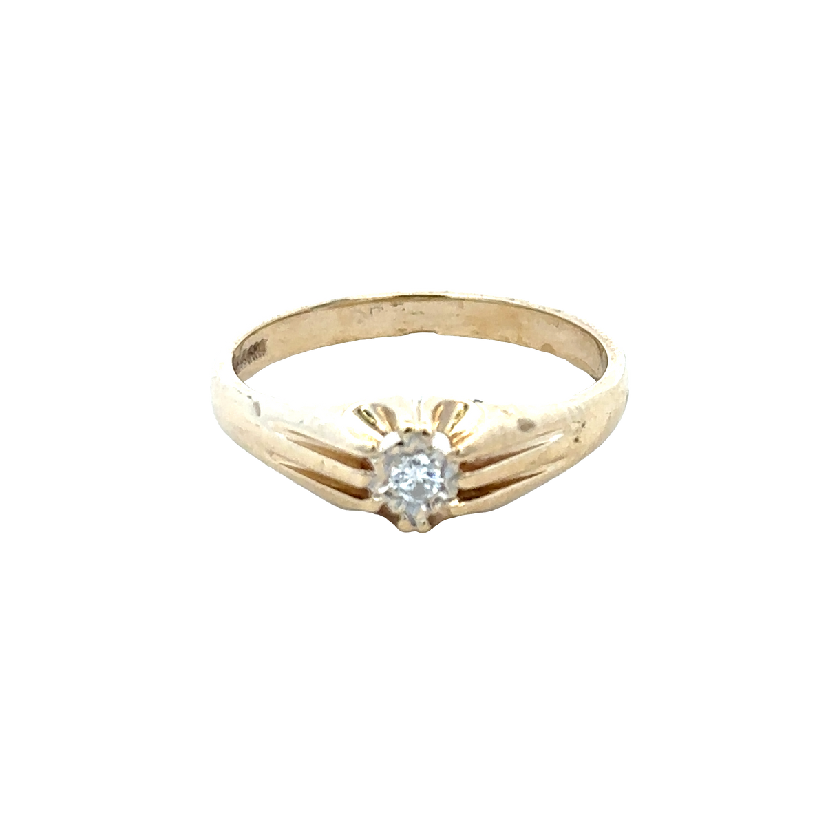 9ct yellow gold diamond ring size S (sh25912l)