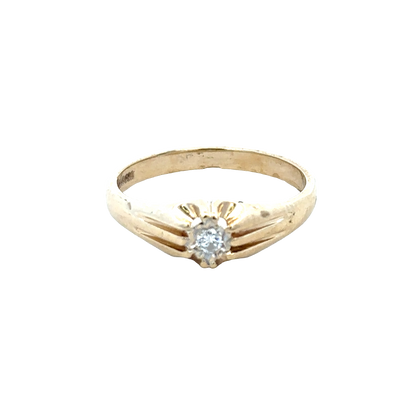 9ct yellow gold diamond ring size S (sh25912l)